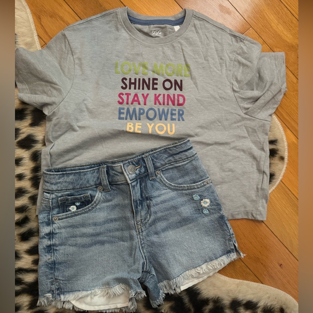 DSG Gray Kids T-Shirt with C&J Jean shorts bundle